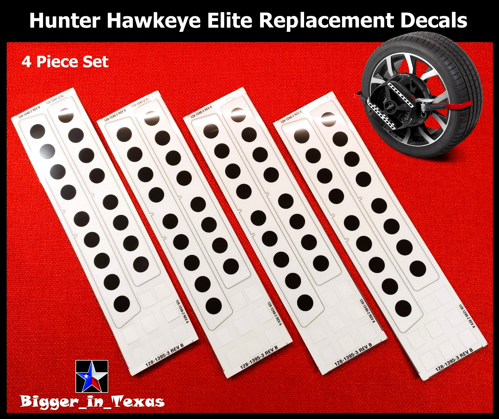 Hunter Engineering Alignment Elite Target Sticker 128-1395-3 Genuine Set Of 4