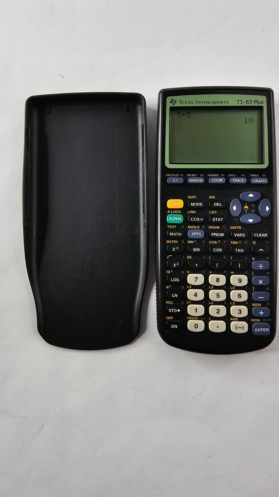 Texas Instruments TI-83 Plus Graphing Calculator with Cover - TESTED WORKS