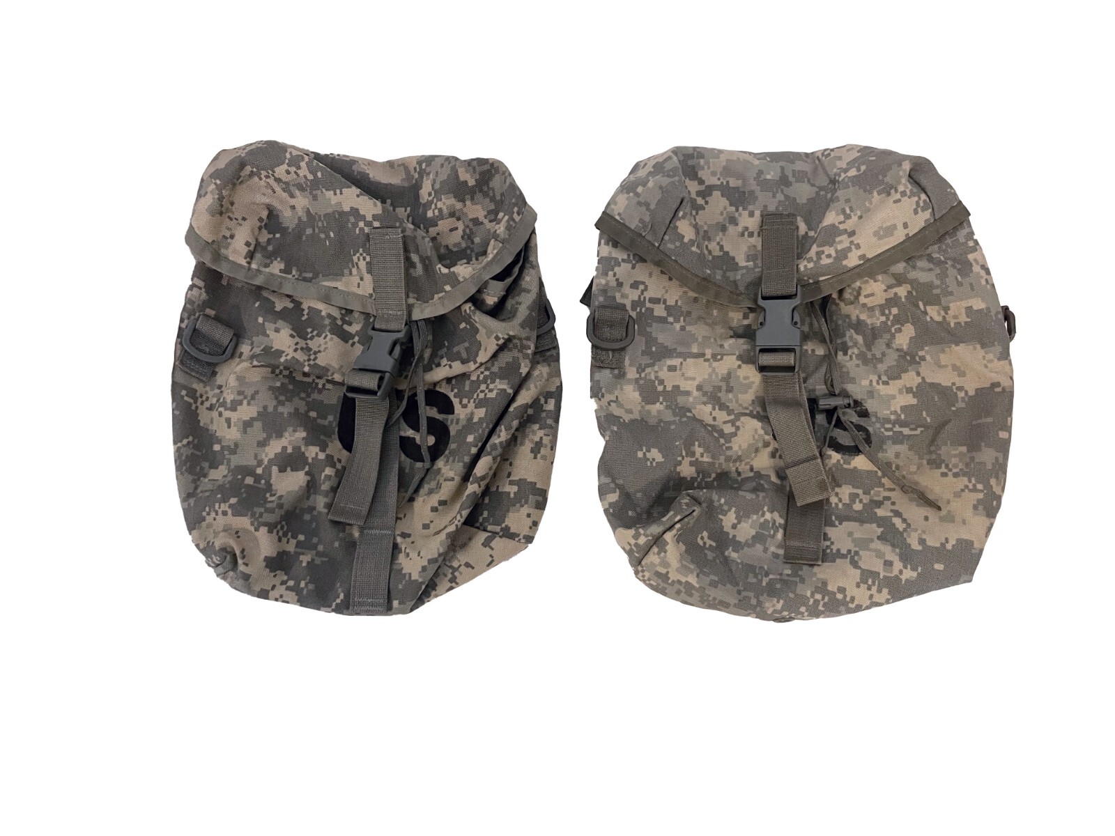 Lot of 2 USGI MOLLE II Sustainment Pouches – ACU for Large Rucksack VGC