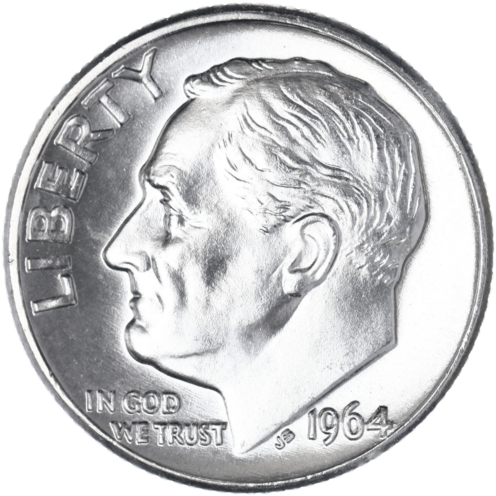 1964 D Roosevelt Dime 90% Silver Gem BU US Coin