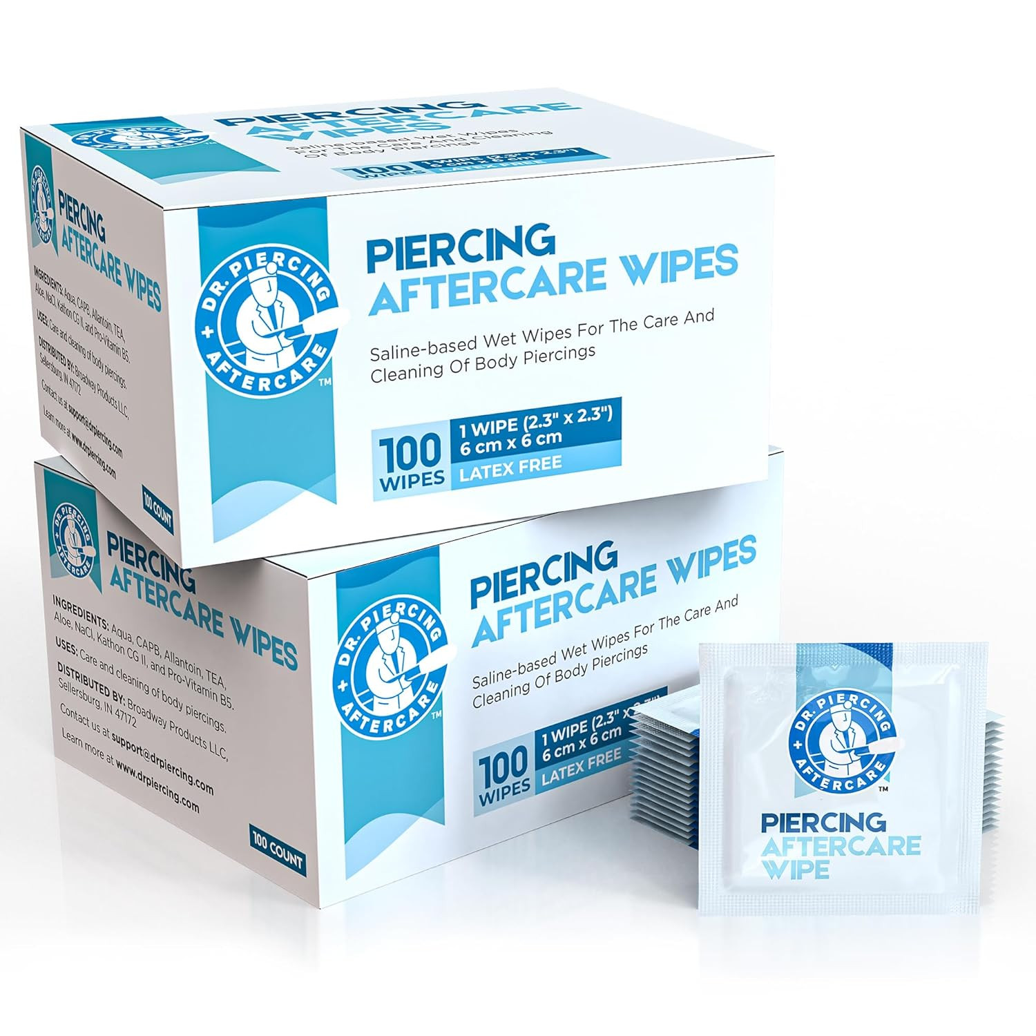 Wipes – Piercing Aftercare | Saline Solution for Piercings - Keloid Bump Ear Pie
