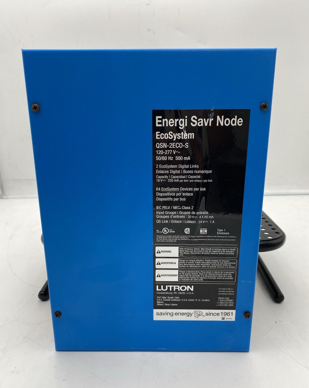 Lutron Energi Savr Node QSN-2ECO-S 120-277V 50/60 Hz 500 mA