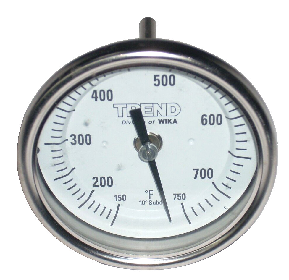 Trend by Wika Bi-Metal Thermometer Rang 150/750 Fahrenheit 3" Gauge, 2 1/2" Stem