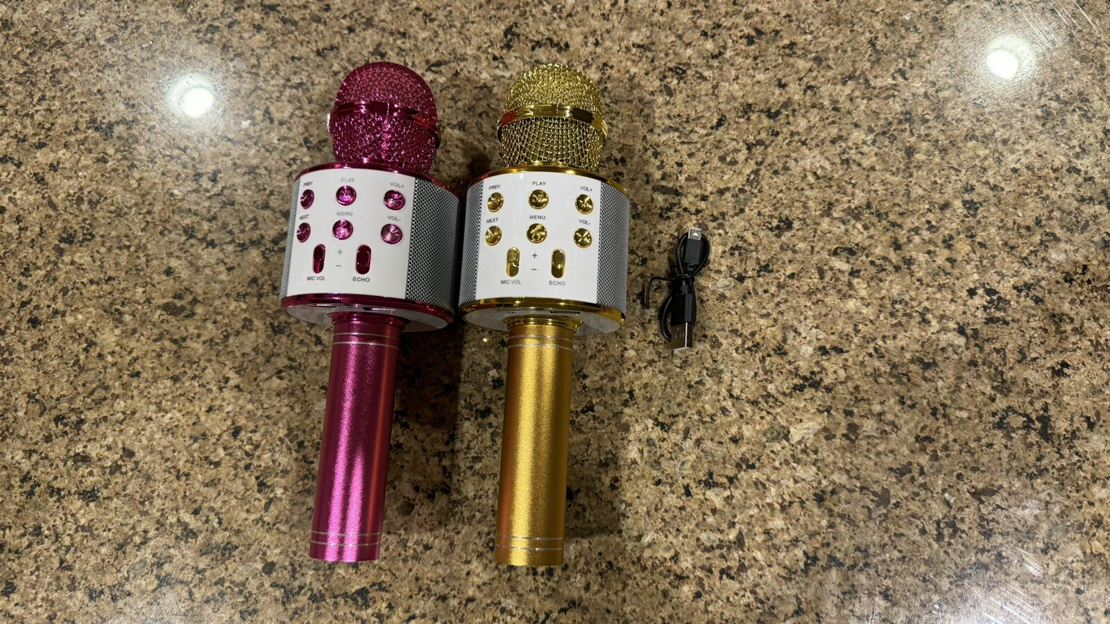 2 Kids Microphones for Singing Wireless Handheld Microphones & Music Player Lot