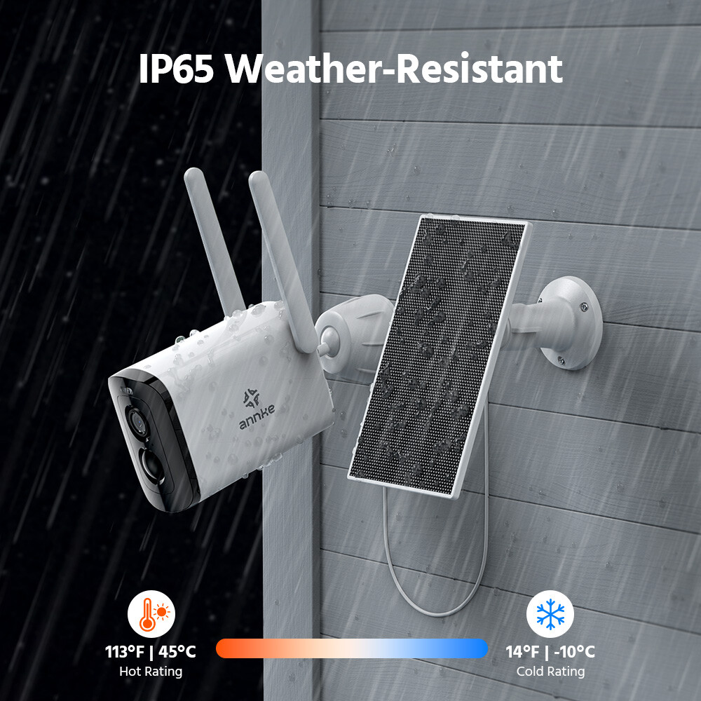 ANNKE Wireless 4MP Security Camera Solar Panel Two-Way Audio Color Night Vision