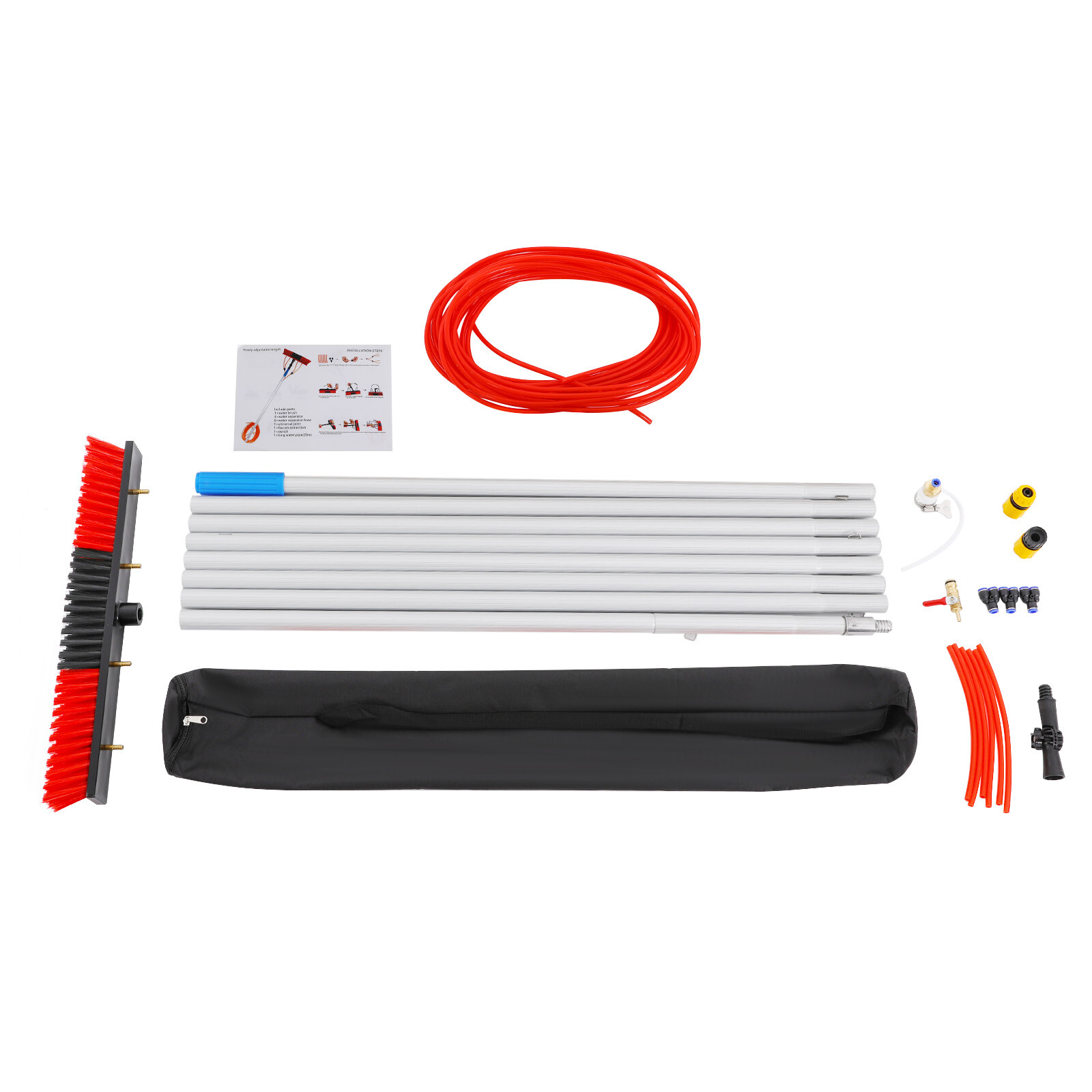 Adjustable Length Cleaning Brush Kit for Solar Panel Window Cleaning Equipment