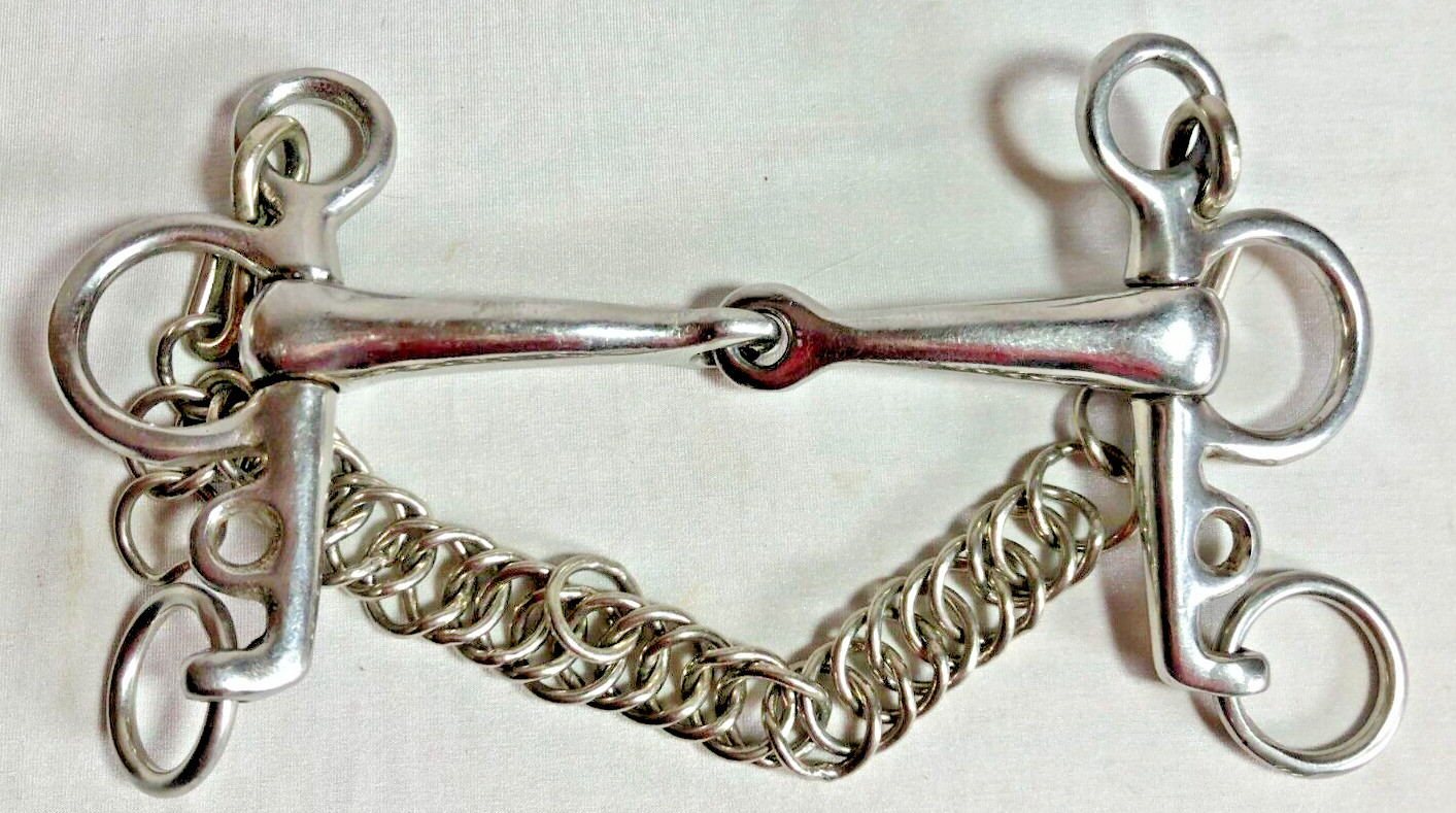 Metalab Jointed Snaffle 5" Mouth Pelham Bit, 4" Shanks