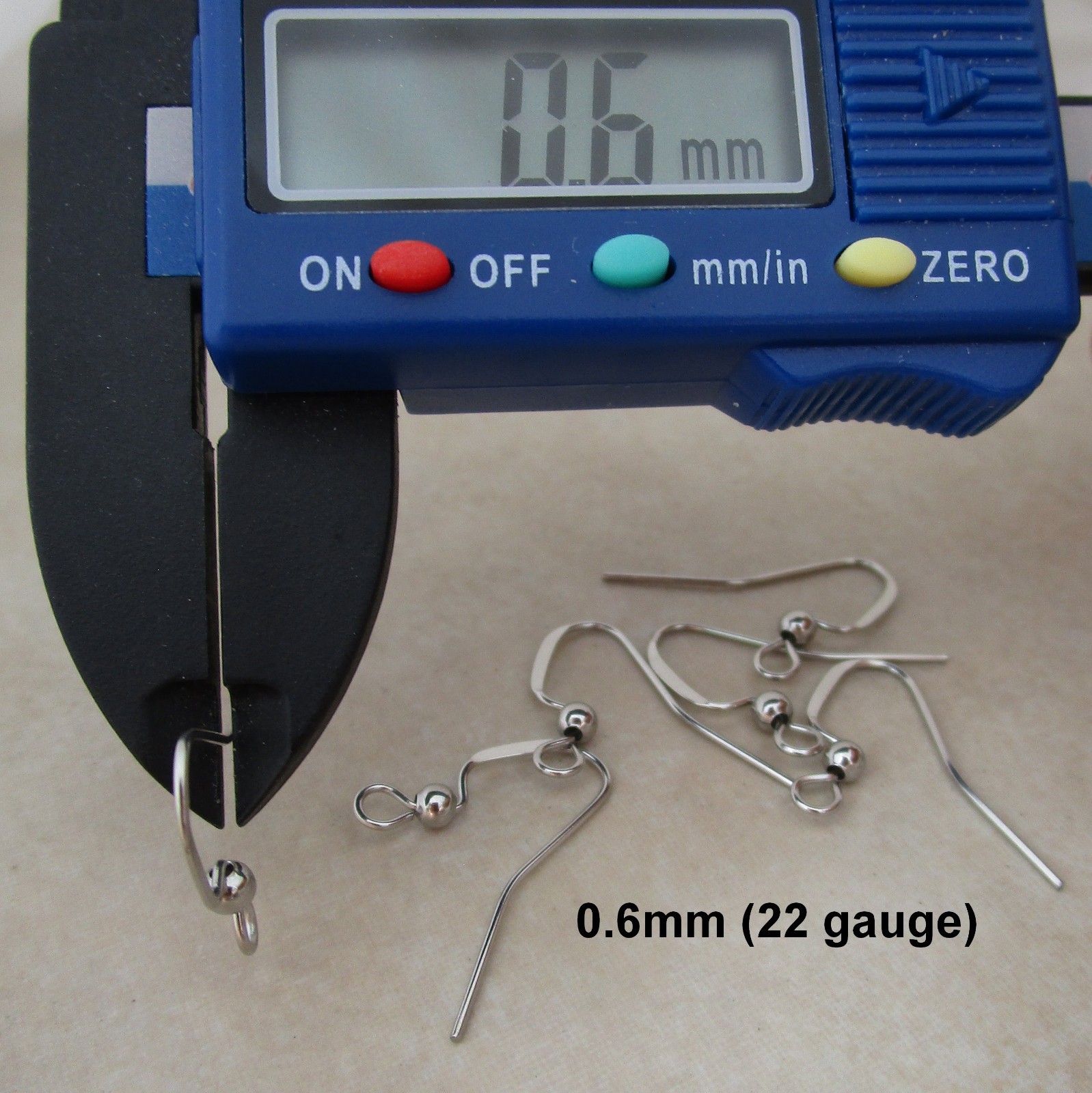 24 stainless steel angular flat earring hooks 304 hypoallergenic 22 gauge