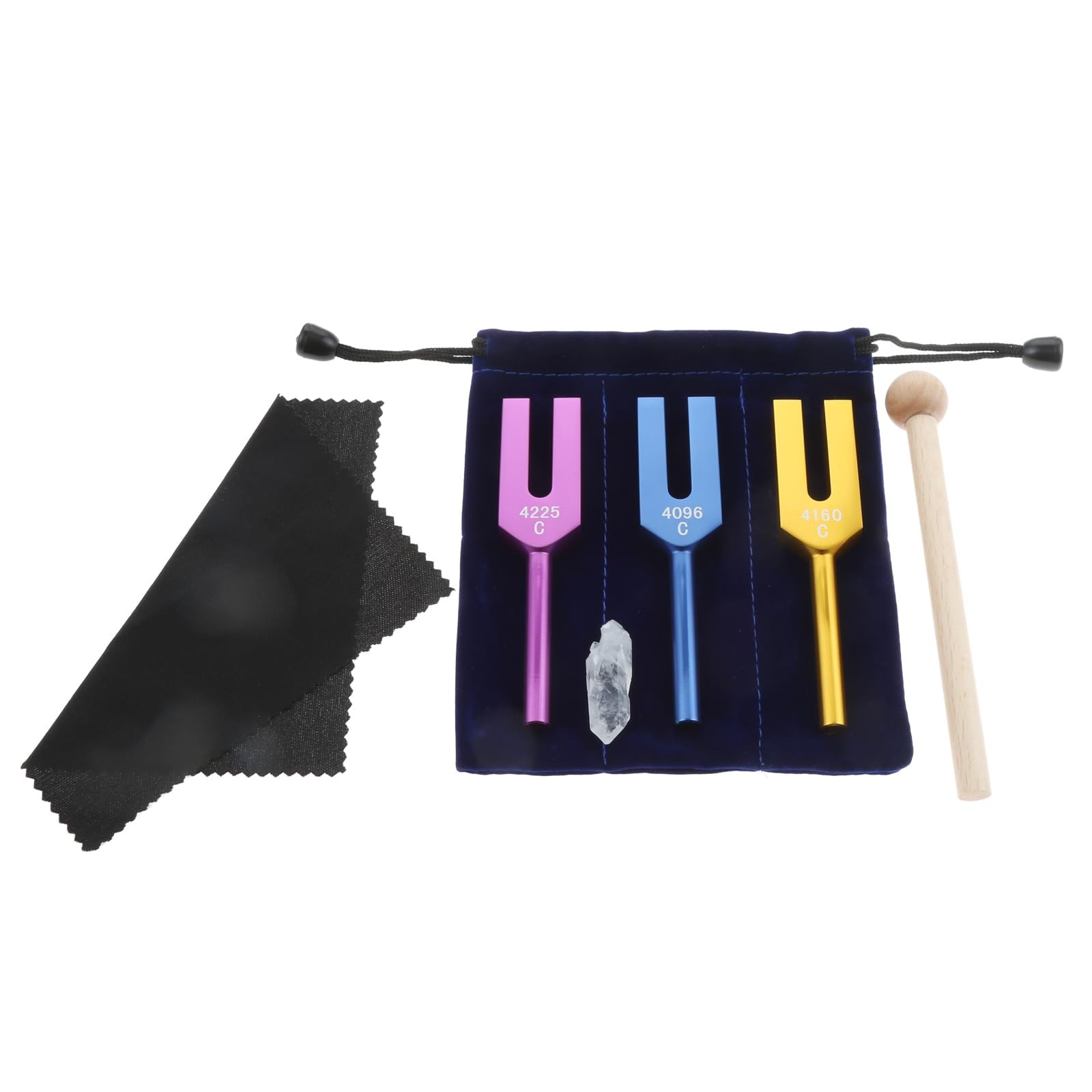 Angel Tuning Forks Set - 4096 Hz, 4160 Hz, 4225 Hz for Musical Instrument, wi...