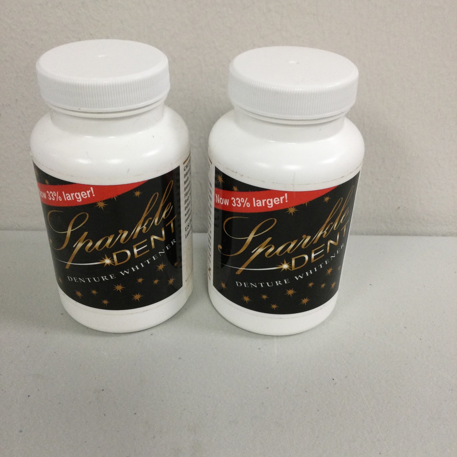 LOT OF 2 Walterdrake Clear Sparkle Dent Denture Whitener