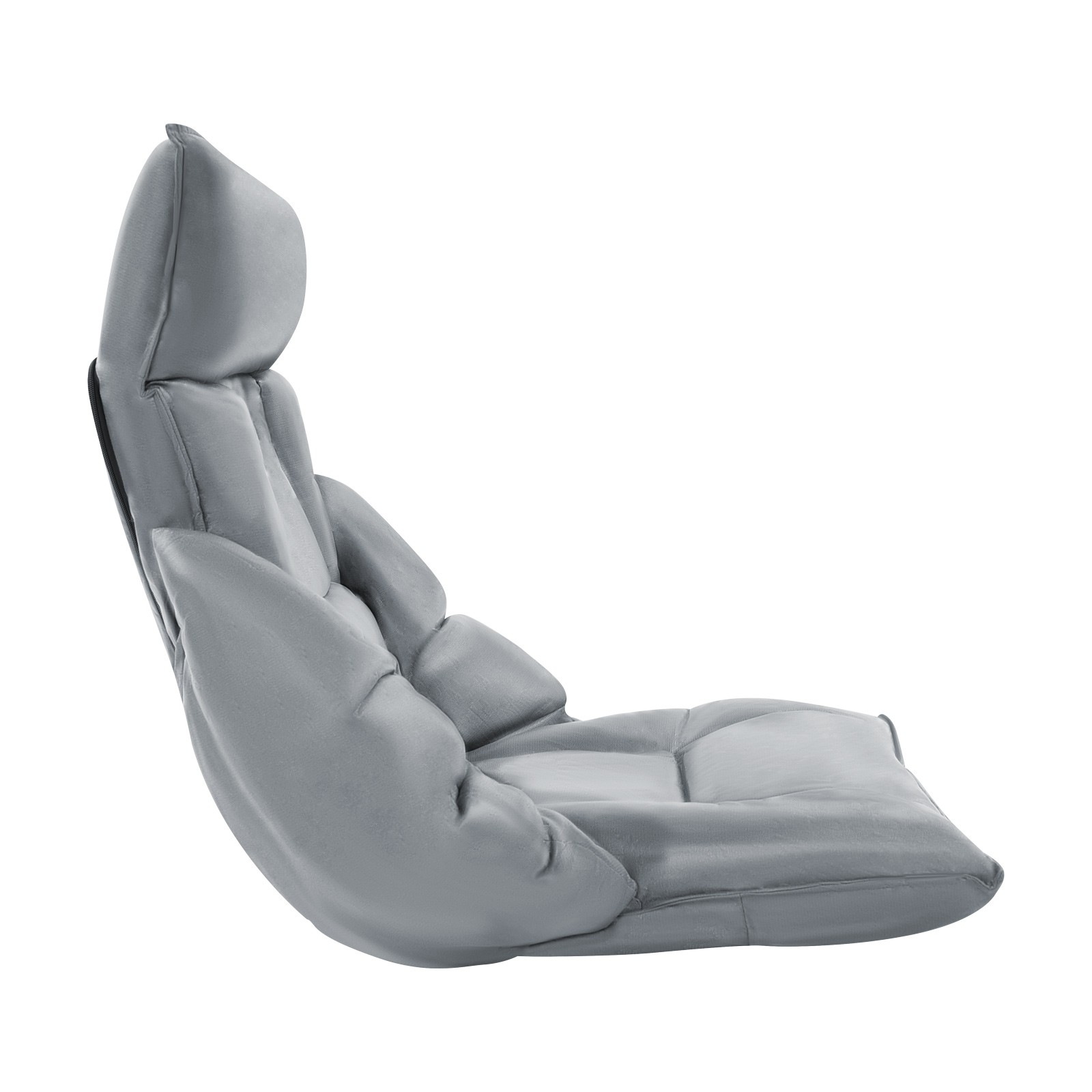 Adjustable Lazy Sofa Floor Chair Floor Seating w/Armrests Bedroom 220lbs Grey