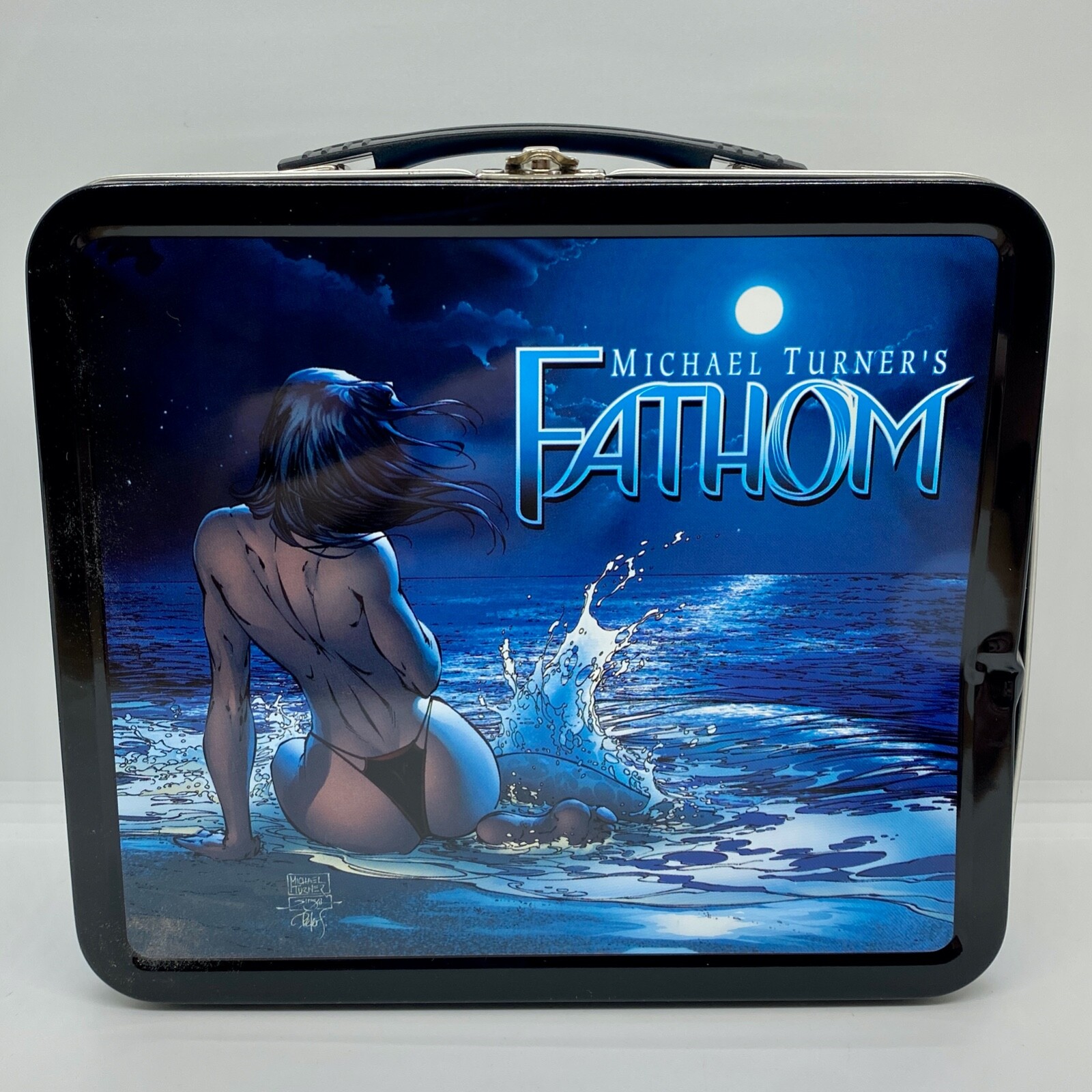 Michael Turner's FATHOM Metal Lunchbox Aspen Beach Water 2000 Top Cow *DENTED*