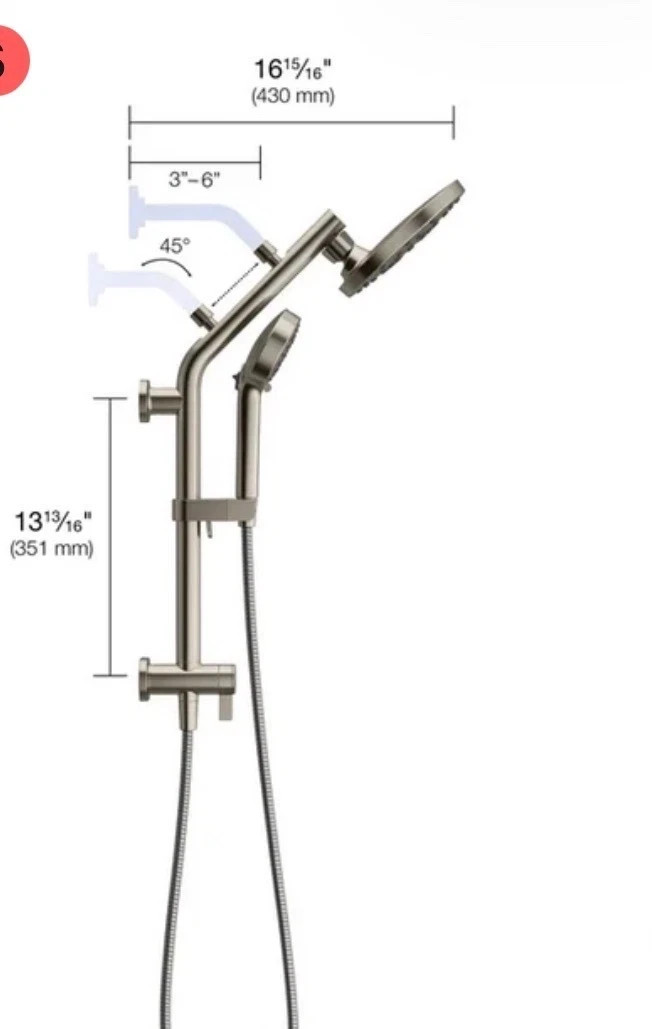 New Open Box – Kohler HydroRail 3in1 Multifunction Shower Column Kit Brushed Nic