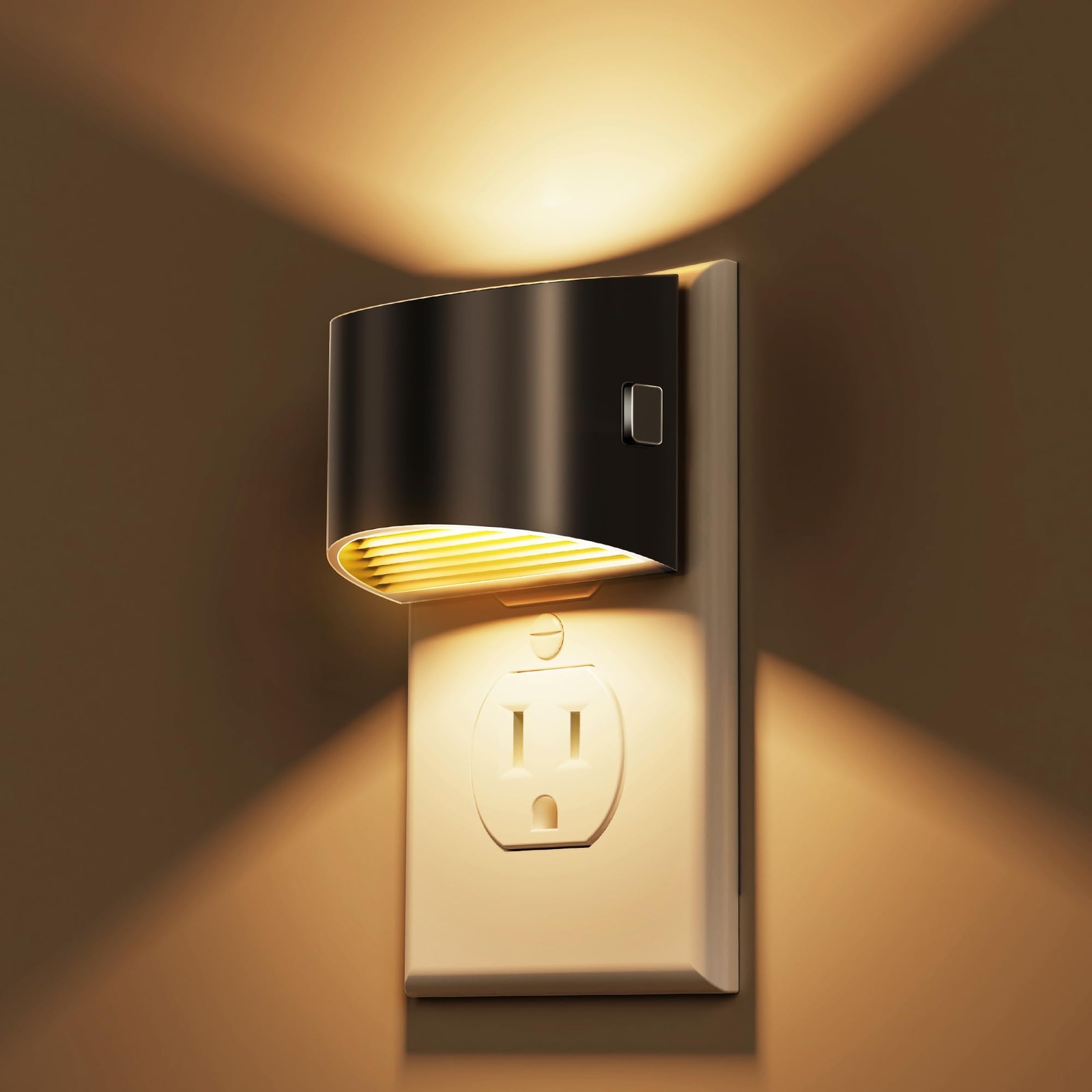 Night Lights Plug into Wall 2 Pack, Dusk to Dawn Sensor Nightlight, Brightnes...