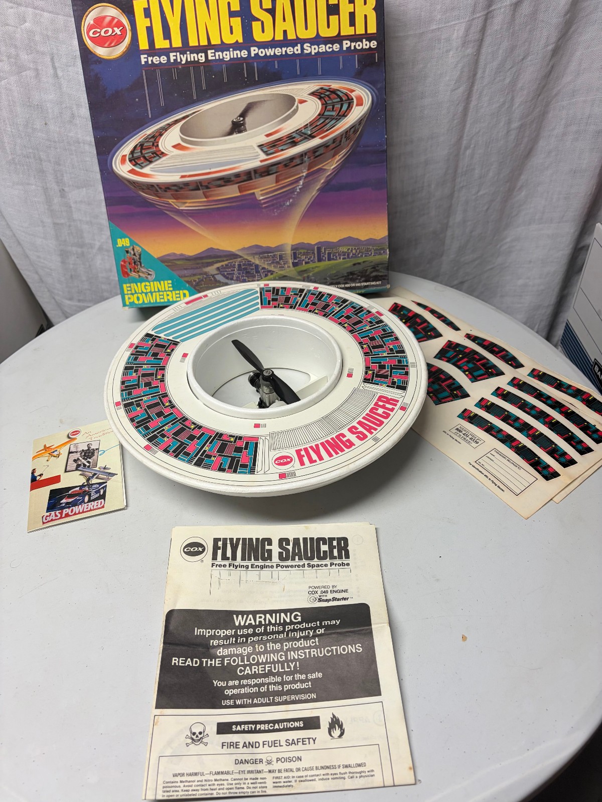 Vintage 1990 Cox Gas Powered "Space Probe" Flying Saucer -Opened box/ Brand  New