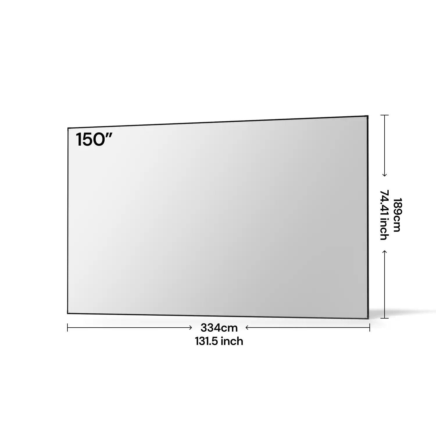 Valerion 150" 16:9 Matte White Fixed Projector Screen