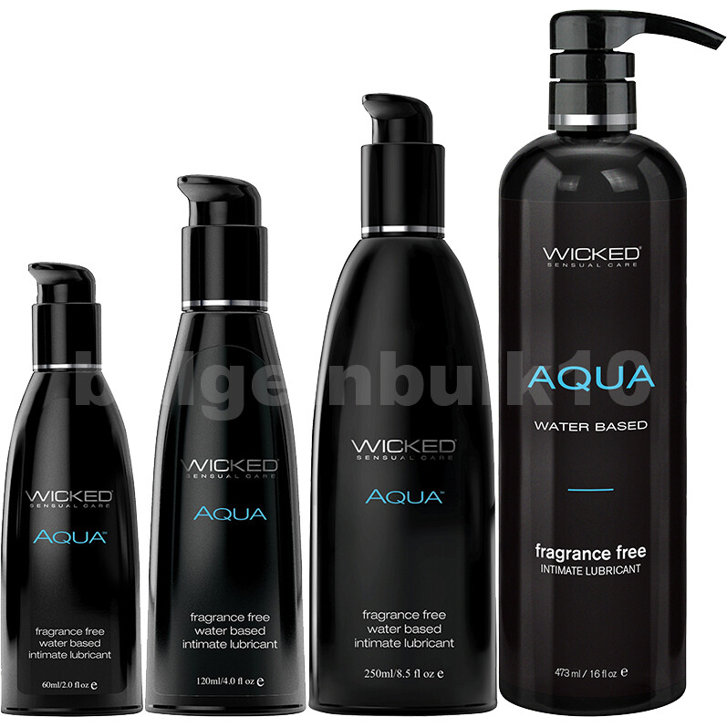 Wicked Aqua Fragrance Free Water Based Intimate Lubricant - Choose Size