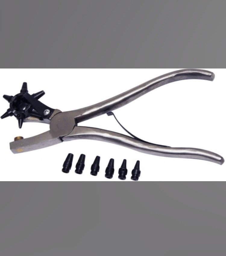 Heavy Duty Pro Leather Hole Rotary Punch w Revolving Head 6 Size Holes 26001