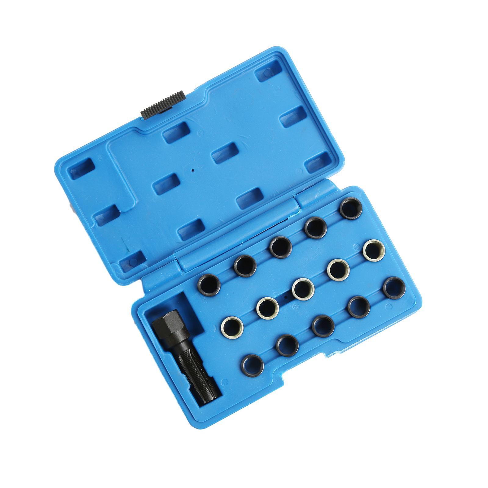 16pc Spark Plug Thread Repair Rethreading Tool Kit Threaded Coil Insert M14x1.25