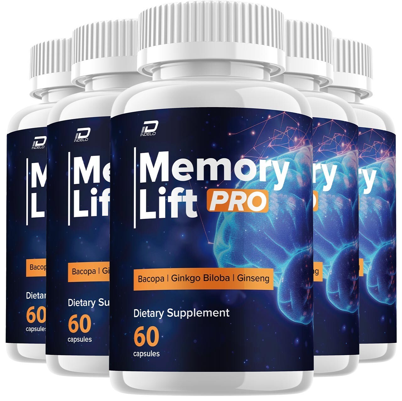 (5 Pack) Memory Lift Pro Brain Supplement Capsules – MemoryLift Pro All Natural