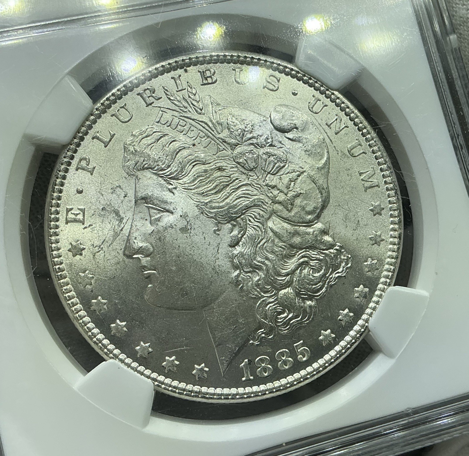 1885 Morgan Silver Dollar $1 NGC MS63