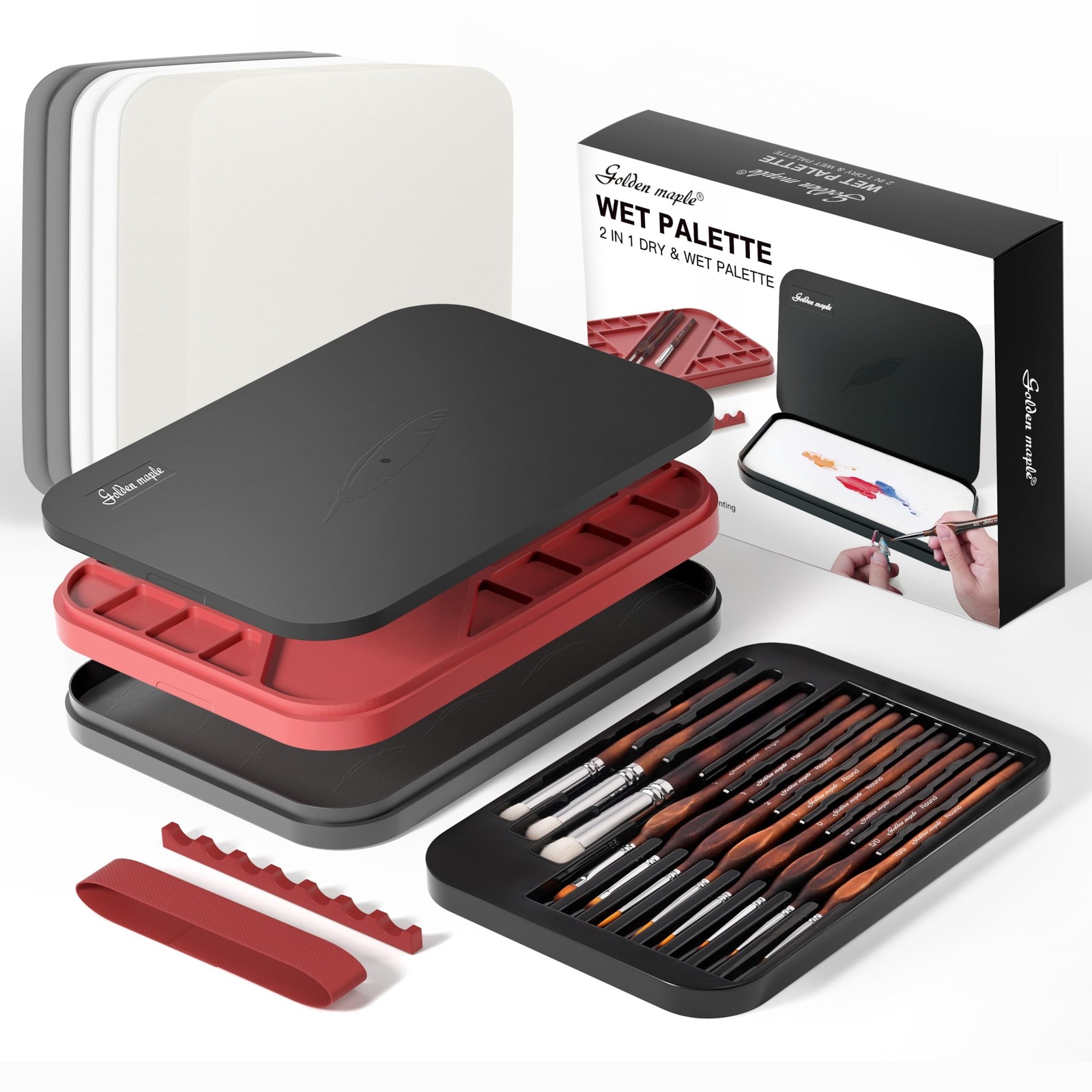 Wet Pallet for Painting Miniatures - Golden Maple 2 in 1 Dry and Wet Palette ...