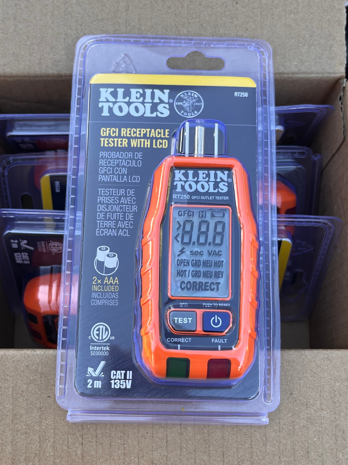 Klein Tools GFCI Electrical Outlet Tester with LCD Display