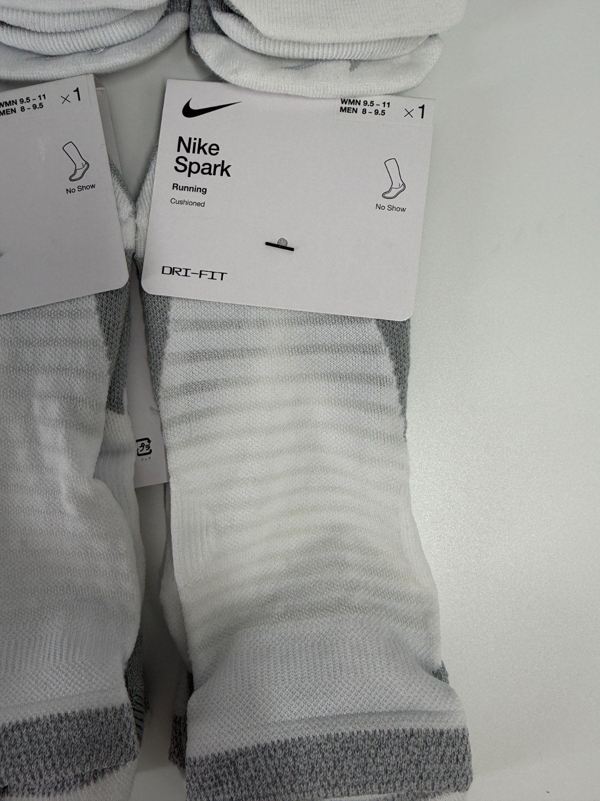 6 Pairs Nike Spark Cushioned No-Show Running Socks Men's 8-9.5 Womens 9.5-11
