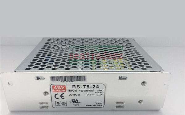 NEW Mean Well Power Supply RS-75-24 24V 3.2Amp 76.8W AC to DC  Single Output