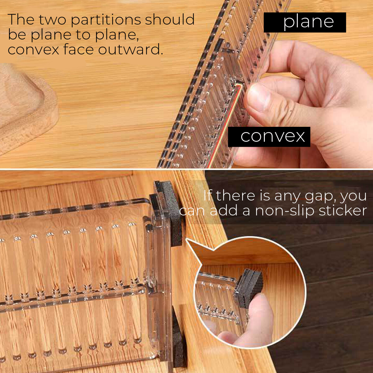 4Pcs Adjustable Drawer Organizer Divider Underwear Bra Socks Closet Separators