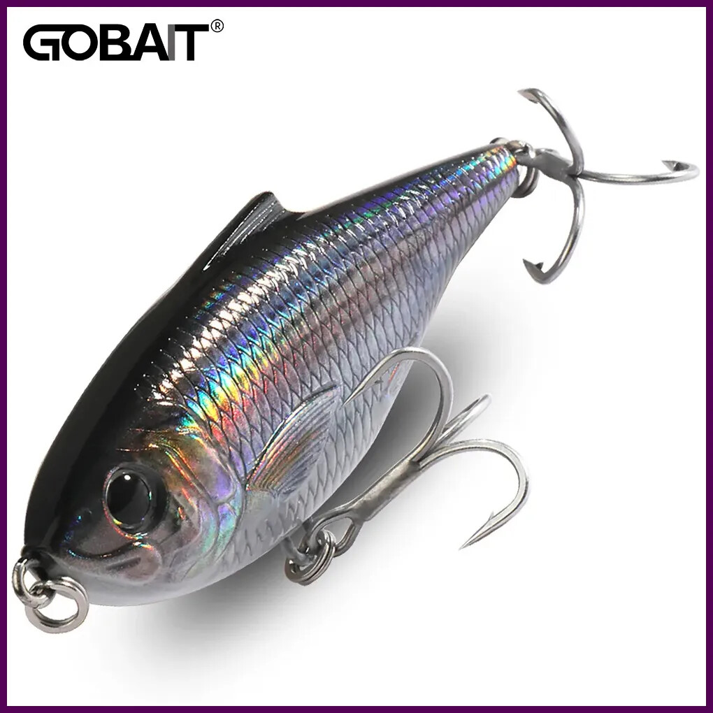 GOBAIT Top Water Floating Minnow 12g 20g Pencil Lure VIB Rattle Steel Ball
