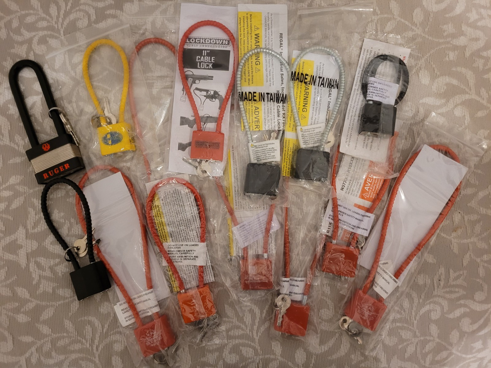 15 different Cable Gun Lock Pistol Shotgun Rifle Child Safety Mossberg Ruger!