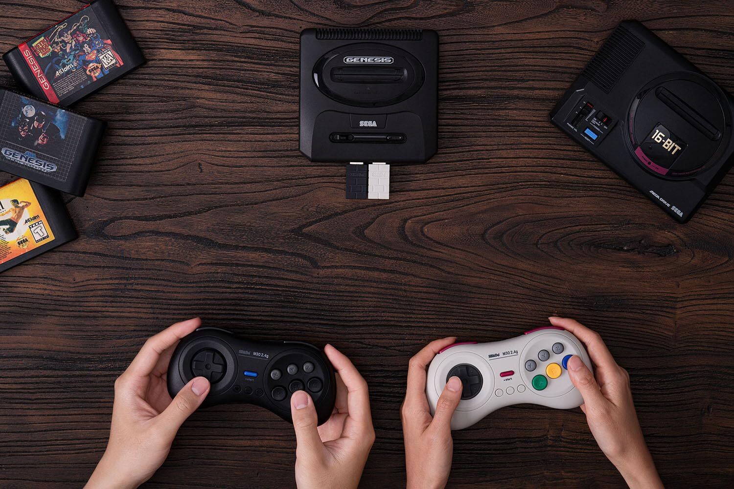 8Bitdo M30 Wireless Controller for Sega Genesis Mini, Nintendo Switch - White