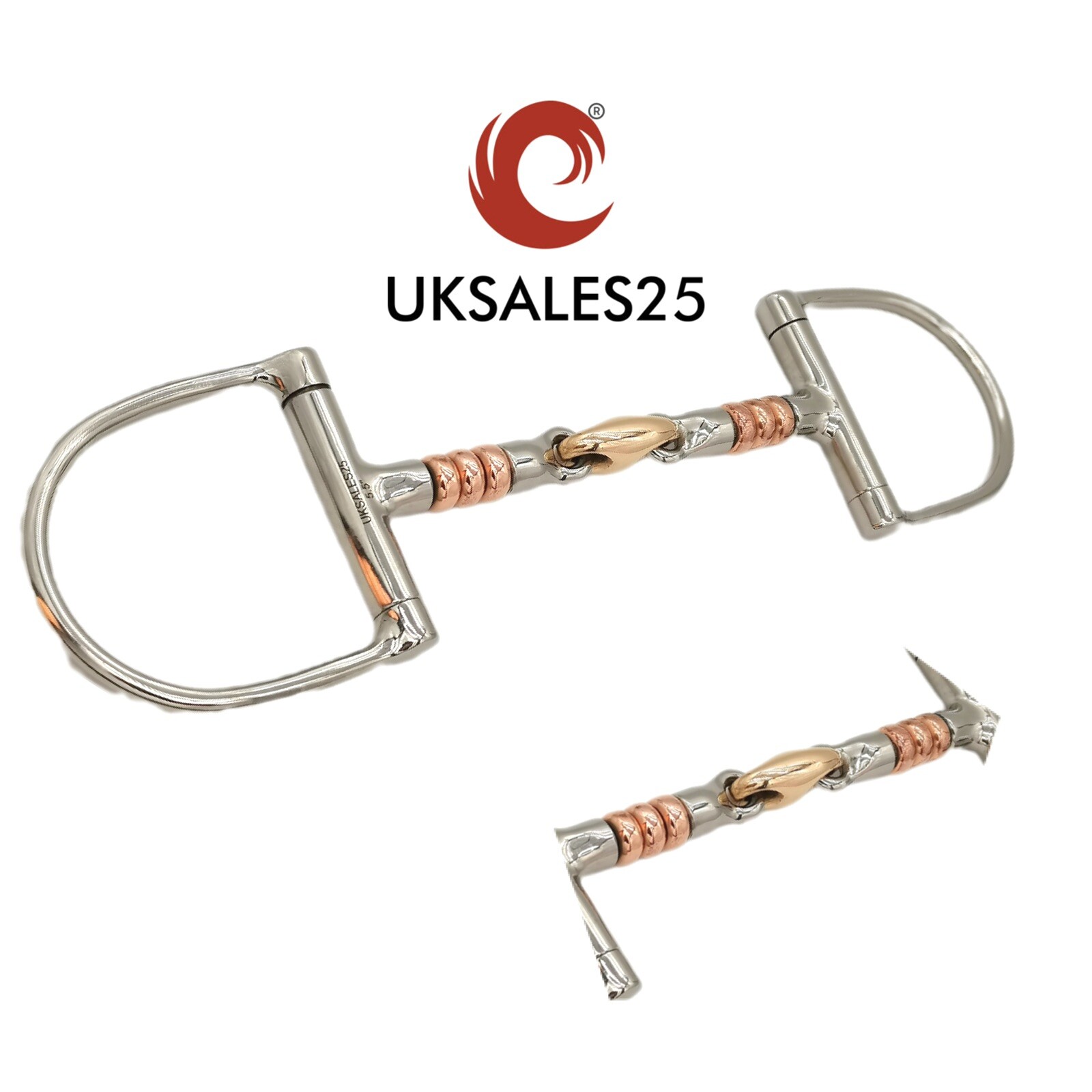 D-ring Copper Roller D/J Lozenge Snaffle Bit (UKSALES25) On Same Shipping