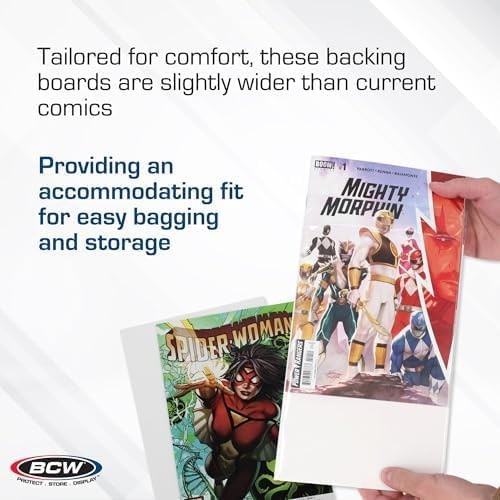 BCW Current Comic Book Backing Boards - 200 Pack | 24 pt., Coated, Buffered w...
