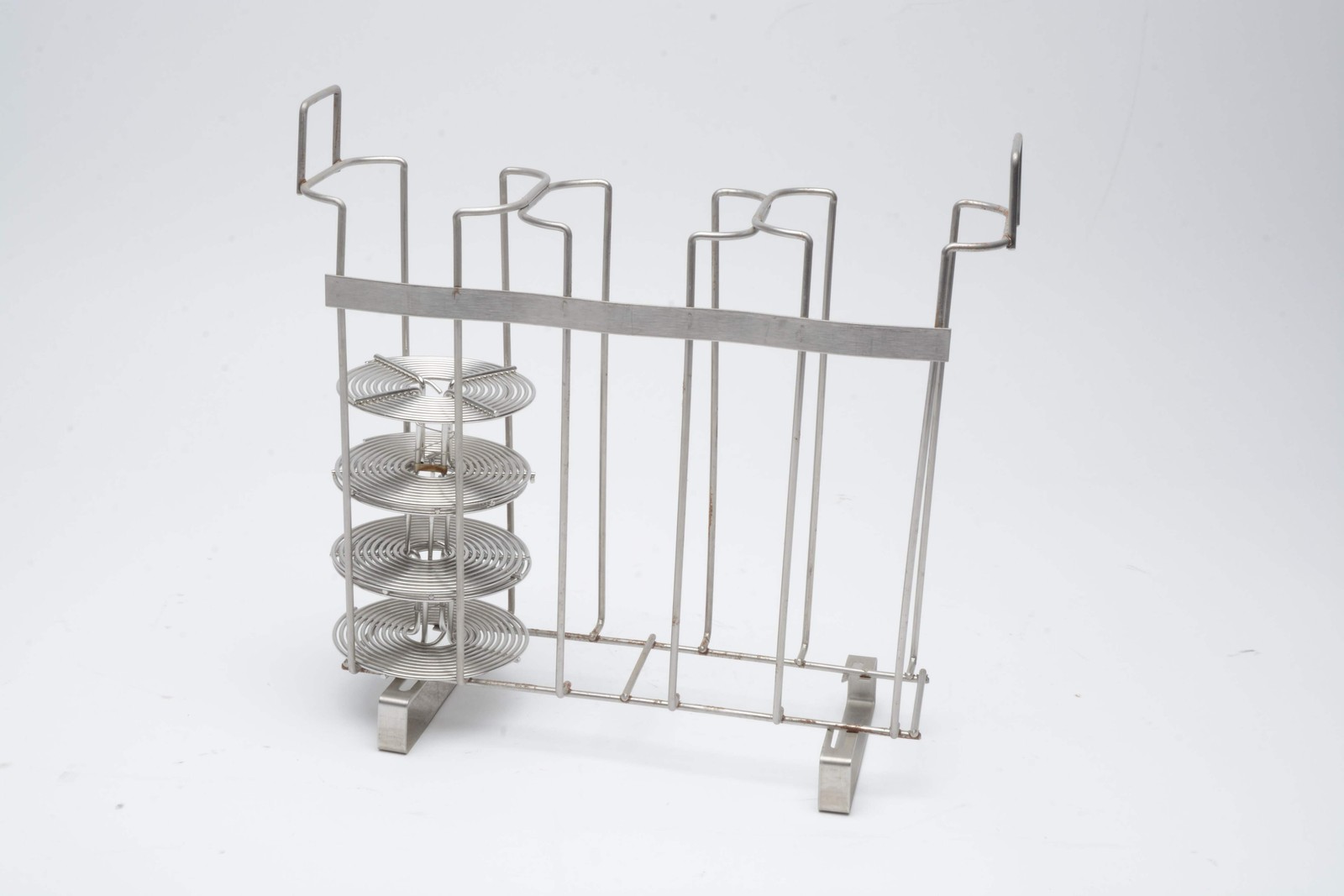 Stainless steel 35mm bulk film holder tray w/3X 35mm reels, Holds 15 Reels