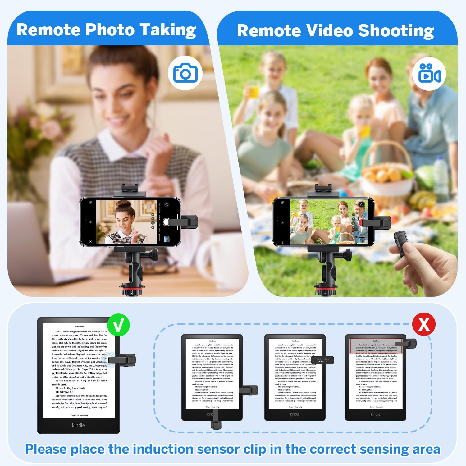 Page Turner Ring for Kindle,Remote Control for iPhone iPad Android Tablets E-...