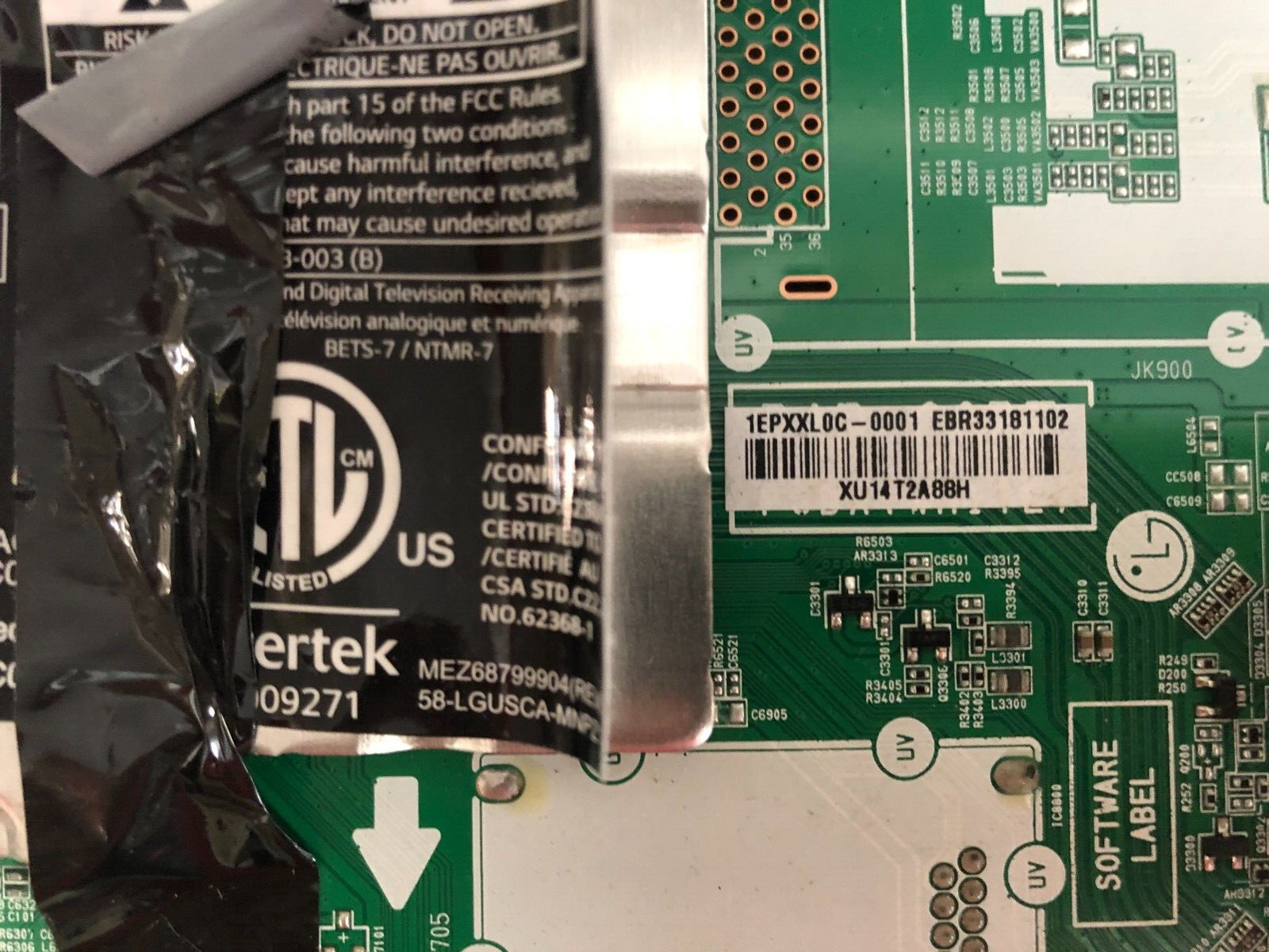 LG EBR33181102 Main Board for 65UP7000PUA.CUSFLH