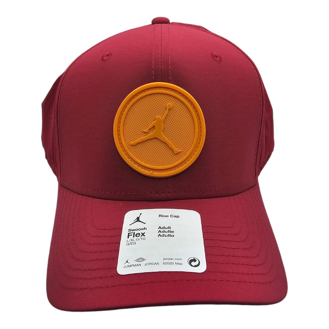 Nike Jordan Rise Jumpman Yellow Patch Swoosh Flex Hat Rise Cap Adult L/XL FD5187