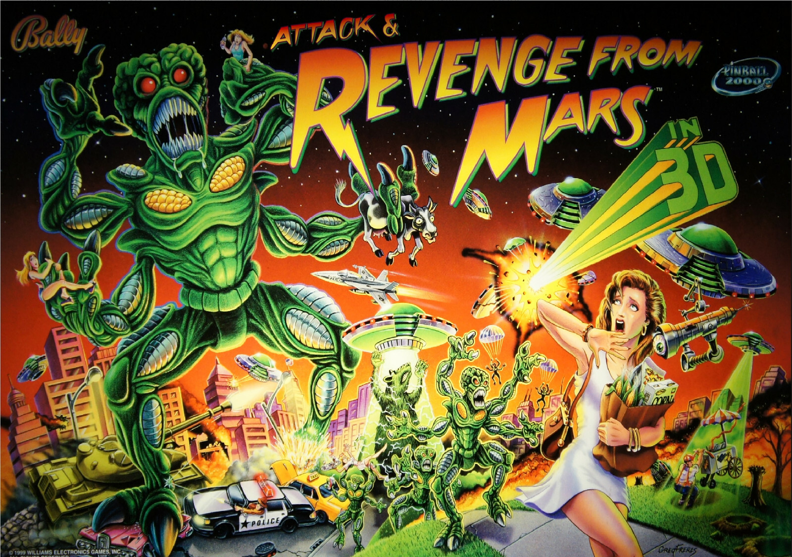 REVENGE from MARS Pinball - NON GHOSTING Lighting Kit custom SUPER BRIGHT KIT