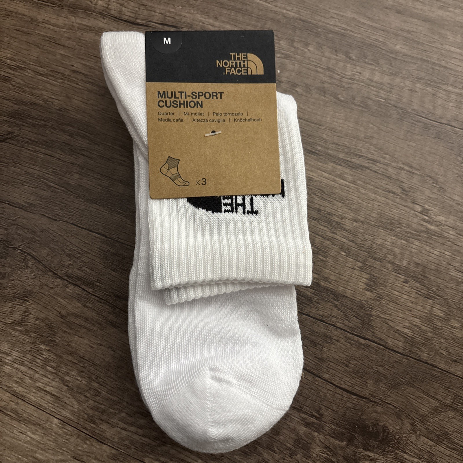 The North Face Crew Socks Unisex Medium Multi Stretch Sport 3-Pack Cushioned