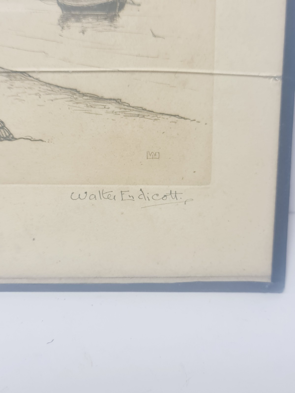 Signed, Late 19th Century Glazed Graphic Drawing Copy by Walter Endicott, Devon