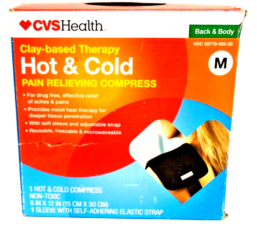 CVS Health Clay Based Therapy Hot & Cold Pain-Relieving Compress Medium F/Ship