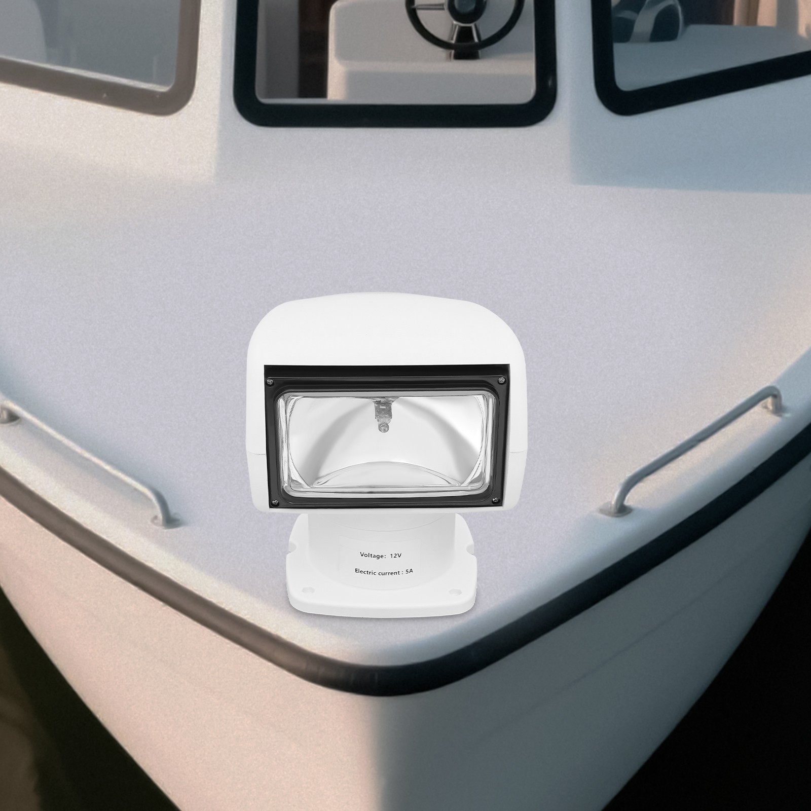 12V 100W Searchlight Yacht Boat Spotlight w/ Remote Control Searchlight For Boat