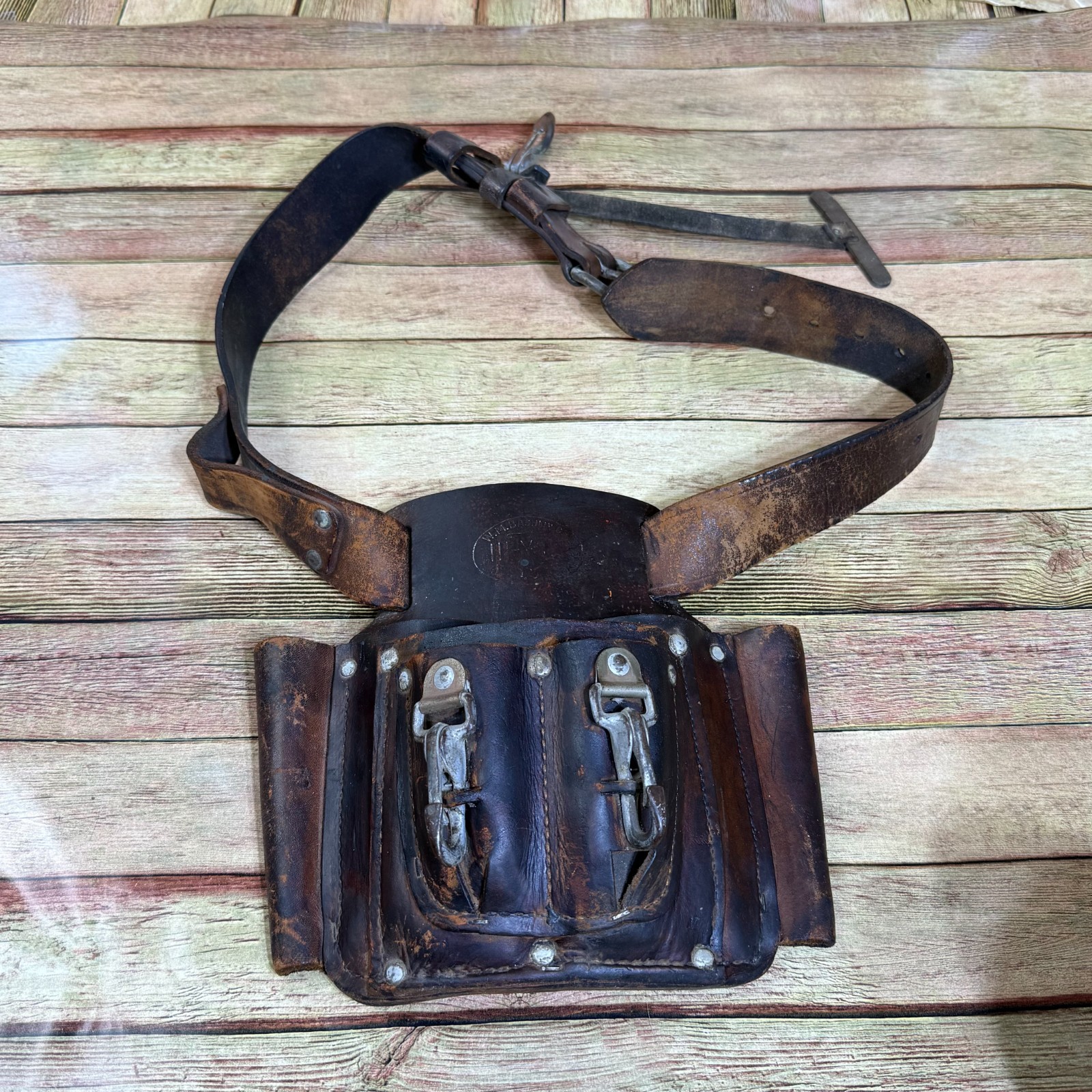 Vintage Bashlin's Lineman's Leather Tool Pouch