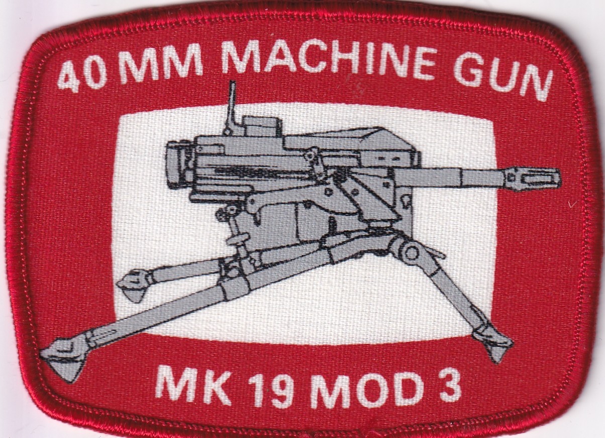 40mm MK 19 Mod 3 Program patch 1980s-90s silkscreen