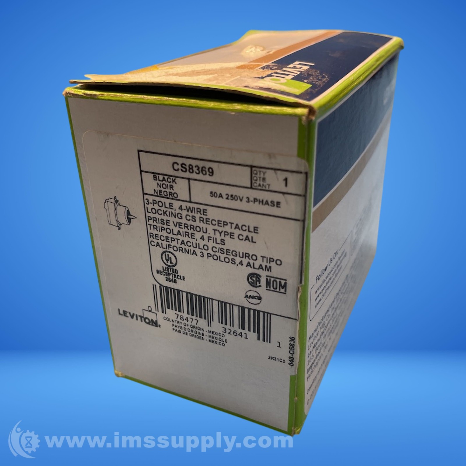 Leviton CS8369 Locking Flush Mount Receptacle FNFP