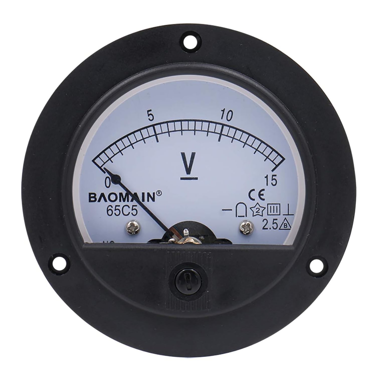 User-Friendly DC 0-15V Analog Voltmeter with Tuning Button and Clear Scale
