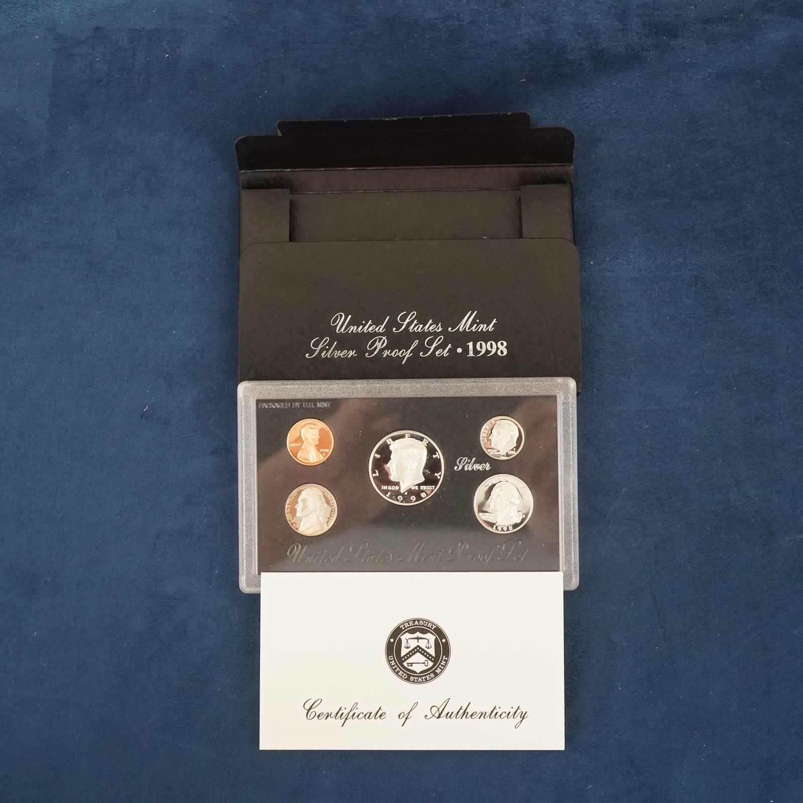 1998 US Mint Silver Proof Set w/ COA - Free Shipping USA
