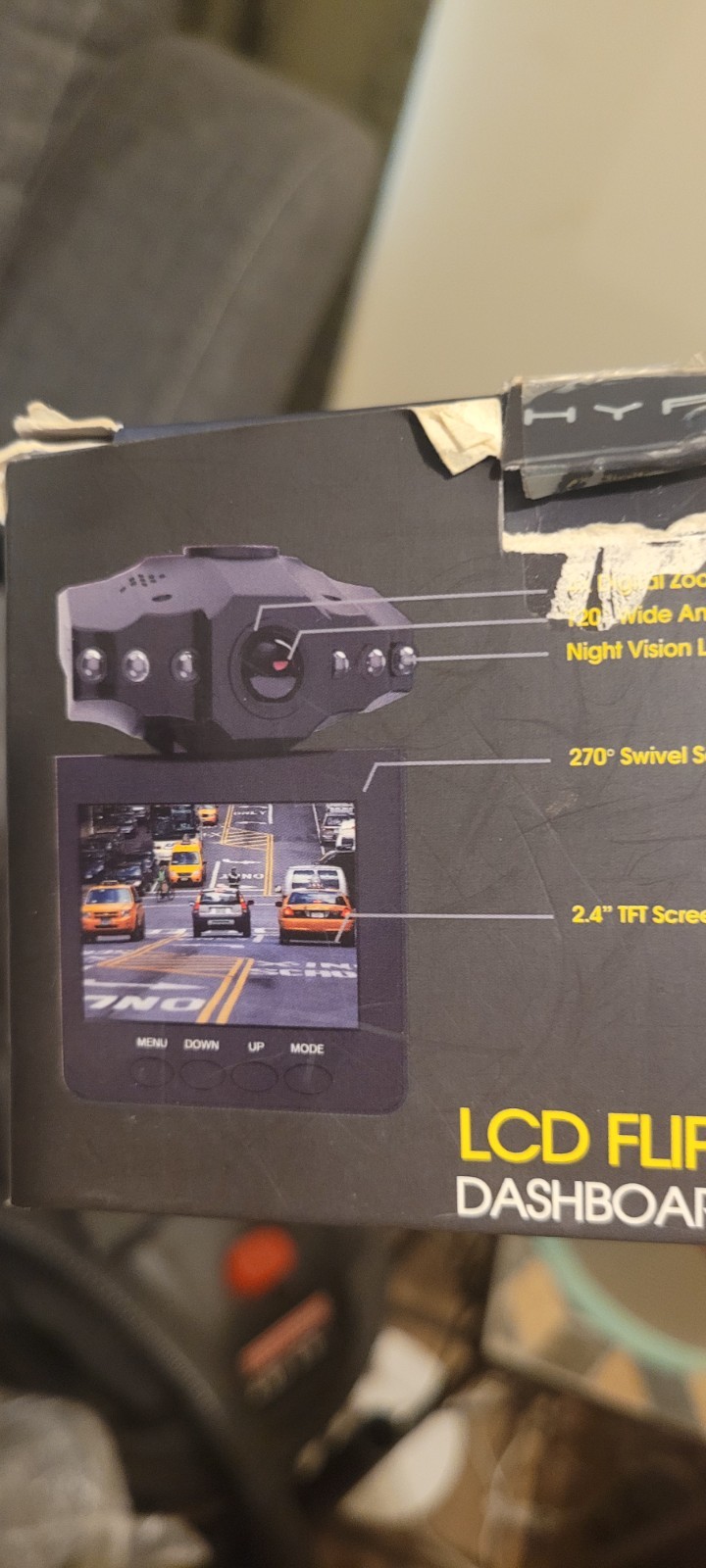 Hype Lcd Flip Screen Dash Camera 2.2" screen 270 degree rotation (T65)